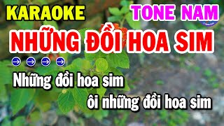 Karaoke Những Đồi Hoa Sim Tone Nam Nhạc Sống Beat Hay Nhất  Kho Nhạc Karaoke [upl. by Aicissej]