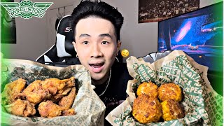 LEMON PEPPER IS TOP TIER  Wingstop Chicken Wings [upl. by Atinniuq]