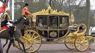 State Carriage Procession Along The Mall For The Visit of The President of Mexico  3rd March 2015 [upl. by Aerdied]