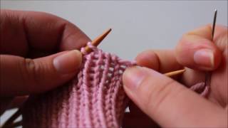 Invisible Ribbed Bind Off for 1x1 Knit Ribbing [upl. by Oicram]