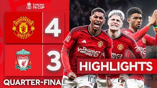 INCREDIBLE Old Trafford Thriller 🔥  Manchester United 43 Liverpool  Emirates FA Cup 202324 [upl. by Etteragram]