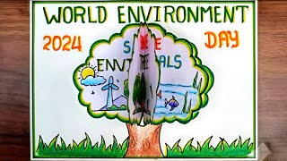 Environment Day Poster Drawing Ideas  Best Environment Day Craft  world Environment Day Drawing [upl. by Lihas751]