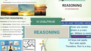 Reasoning  inductive reasoning Deductive reasoning  in urduHindi  by dear Knowledge [upl. by Vijnas]