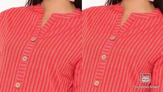 placket collar neck design cutting and stitching [upl. by Drarreg697]