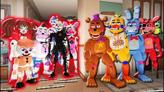 ROCKSTAR ANIMATRONICS vs SISTER LOCATION ANIMATRONICS GTA 5 FNAF Mods [upl. by Sunshine567]