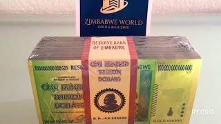 Billetes de zimbabwe  24K GOLD  Zimbabwe World [upl. by Essila]