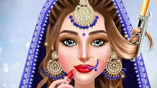 Bedardi Indian wedding dress up girl fashion makeup video stylish Raj East 🇮🇳 [upl. by Merkle]