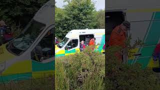 UK Fans tow crash car  ERC Rali Ceredigion 2024 [upl. by Adnalahs]