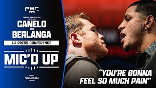 Exclusive Audio Canelo and Berlangas Intense Exchange at LA Press Conference [upl. by Lemcke45]