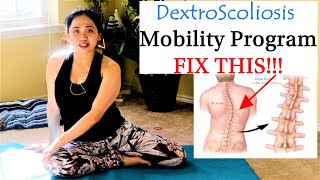 Dextroscoliosis Gentle Yoga Pilates Mobility Program Fix [upl. by Ymarej]