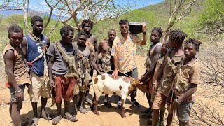 Cooking Goat ￼In the Forest with Hadzabe people of Tanzania in Africa [upl. by Arihppas]