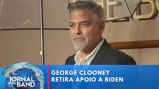 George Clooney adere à campanha que pede desistência de Joe Biden das eleições  Jornal da Band [upl. by Nodnyl]