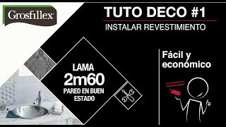 Tuto instalar revestimiento lama 260 m pared en buen estado [upl. by Rosabelle]