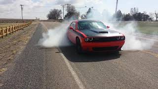 2017 Challenger TA 392 Burnout  300 ft long black marks [upl. by Ynattir871]