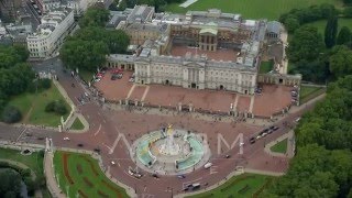 Buckingham Palace London Aerial Stock Footage  AX114 171 4K youtube [upl. by Ahsert66]