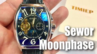 Sewor Automatic Moonphase Mechanical Watch [upl. by Kunz]