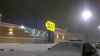 Snow Storm at Best Buy 390 in Mansfield  Ontario Ohio [upl. by Vaules363]