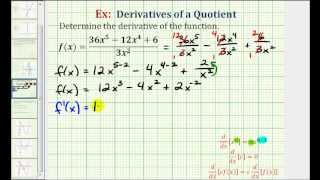 Ex Derivative of a Quotient Function By Simplifying [upl. by Aninep441]