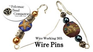 How to Make Beaded Wire Pins Wire Working 303 [upl. by Onairda]