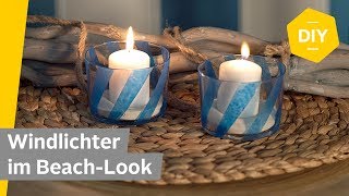 DIY Windlichter selber basteln im maritimen Beach Style  Roombeez – powered by OTTO [upl. by Kylila533]