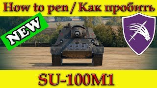 How to penetrate SU100M1 weak spots  World Of Tanks [upl. by Eitnom652]