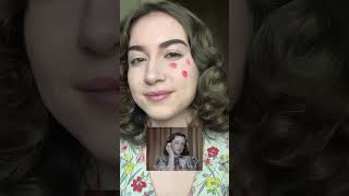 Following a 1940’s makeup tutorial 💗Would you try these techniques vintage makeup 1940s [upl. by Oz]