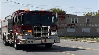 Saginaw MI FD E4 Responding COMMERCIAL FIRE ALARM [upl. by Demb519]