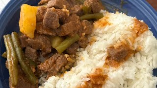 Carne picada con papas y Vainitas [upl. by Nrojb960]