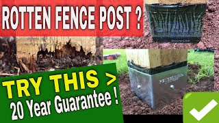 How To STOP Fence Posts Rotting  Install postsaver sleeves [upl. by Selemas]