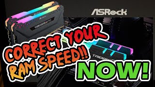 HOW TO CORRECT YOUR RAM SPEED  OVERCLOCK YOUR RAM  ASROCK [upl. by Amikat]