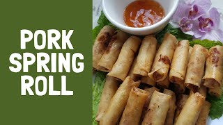 HOW TO MAKE PORK SPRING ROLLS  Filipino Life in Canada [upl. by Atilem900]