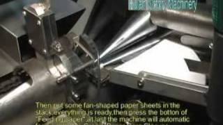 SJB Ice Cream Paper Cone Sleeve Forming MachineDAT [upl. by Asena]