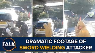 Dramatic Doorbell Camera Footage Shows Moment Police Tasered SwordWielding Man In Hainault [upl. by Forrester305]