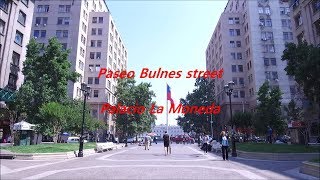 Paseo Bulnes street and Palace La Moneda in Santiago Chile [upl. by Cathrin]