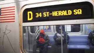 Rare R160A2 D Train Departs 72nd Street [upl. by Hippel]