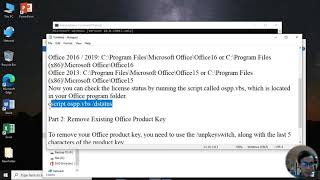 How to Remove License  Product Key for Office 2019  2016  2013 Part1 [upl. by Ynetruoc]