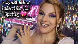 5 Eyeshadow Palettes for Spring٥ ايشادو لفصل الربيع [upl. by Blackman]