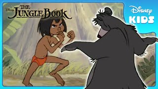 🐻 Baloo Teaches Mowgli to Fight  Jungle Book  Disney Kids [upl. by Xylina]