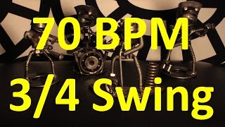 70 BPM  Swing 34  60s Ballad  Drum track  Metronome  Drum Beat [upl. by Bollay]