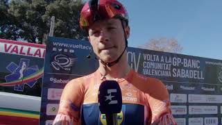 Jonathan Milan  Interview at the start  Stage 5  Volta a la Comunitat Valenciana 2024 [upl. by Locke428]