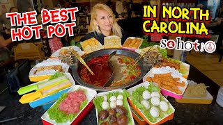 THE BEST HOT POT IN North Carolina at So Hot in Cary RainaisCrazy [upl. by Yule]