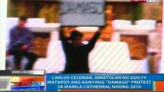 Carlos Celdran hinatulan ng guilty matapos ang kanyang Damaso protest sa Manila Cathedral [upl. by Vincelette]