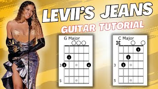 Leviis Jeans Beyonce Guitar Tutorial [upl. by Dutch]