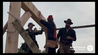 3 tier timber frame deck step 1 [upl. by Nedia]