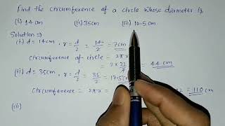 Find the circumference of a circle whose diameter is given [upl. by Taddeo]