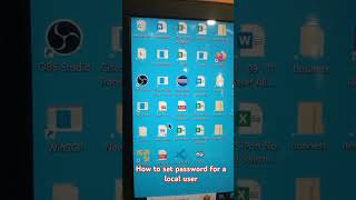 How to set password for a local user windows video [upl. by Awra749]
