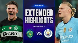 Sporting CP vs Man City Extended Highlights  UCL League Phase MD 4  CBS Sports Golazo [upl. by Hull921]