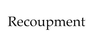 How to Pronounce Recoupment [upl. by Cyma]