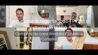 Tour closet e organização  Pintei o cabelo de avelã  Compras de casa Bordallo Pinheiro e Cortefiel [upl. by Llorrad468]