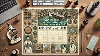 NCISM Academic Calendar 20242025 session  BAMS BUMS BATCHES  AYUSH  AYUSH UPDATES🎯exam ayush [upl. by Alliuqat]